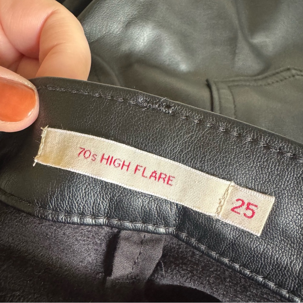 Levi’s | Premium 70’s Flare Faux Leather Jeans - Picture 6 of 7